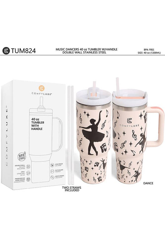 Music Dancers 40oz Handle Tumbler
