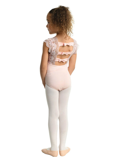 Girls Brie Scalloped Lace Leotard