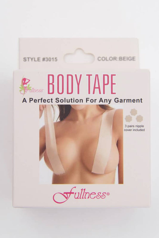 Waterproof Cotton Spandex Body Tape for Women: Beige