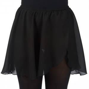 Ladies Black Georgette Mock Wrap