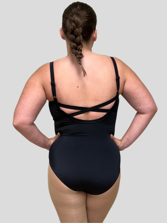 Ladies Velvet Twist Front Leotard