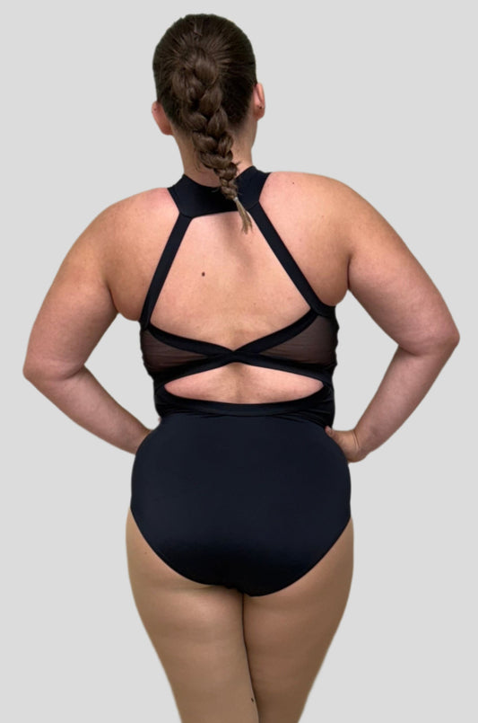 Ladies Zip-Front Cutout Back Leotard