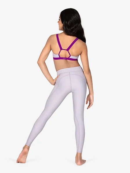 Girls High Waist Ribbed Legging