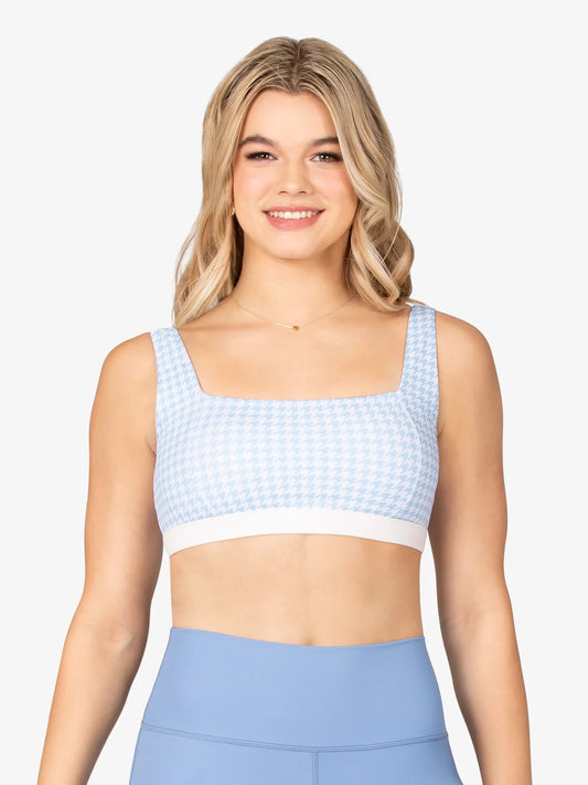 Girls Houndstooth Crop Top