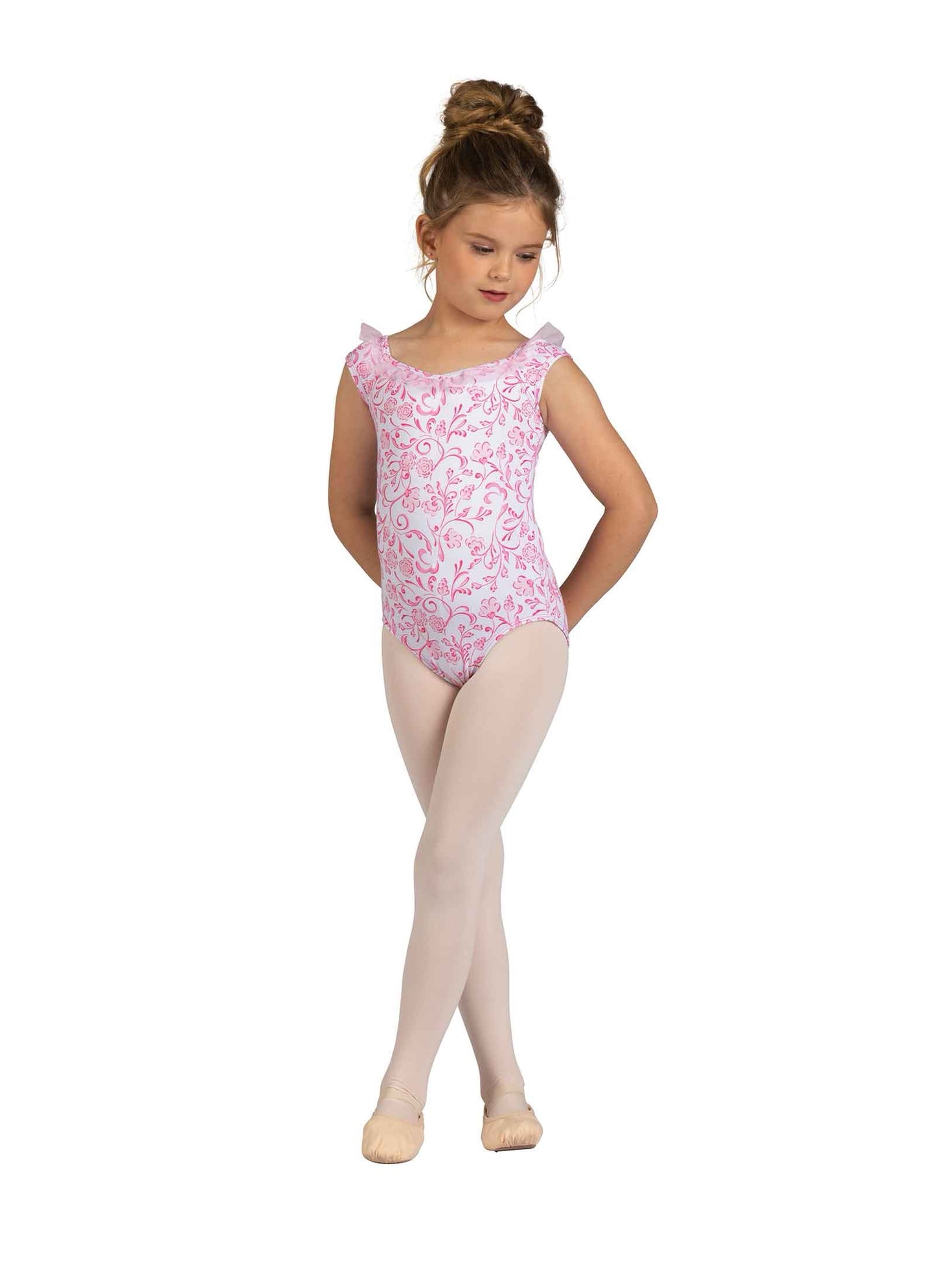 Girls Emory Floral Print Leotard
