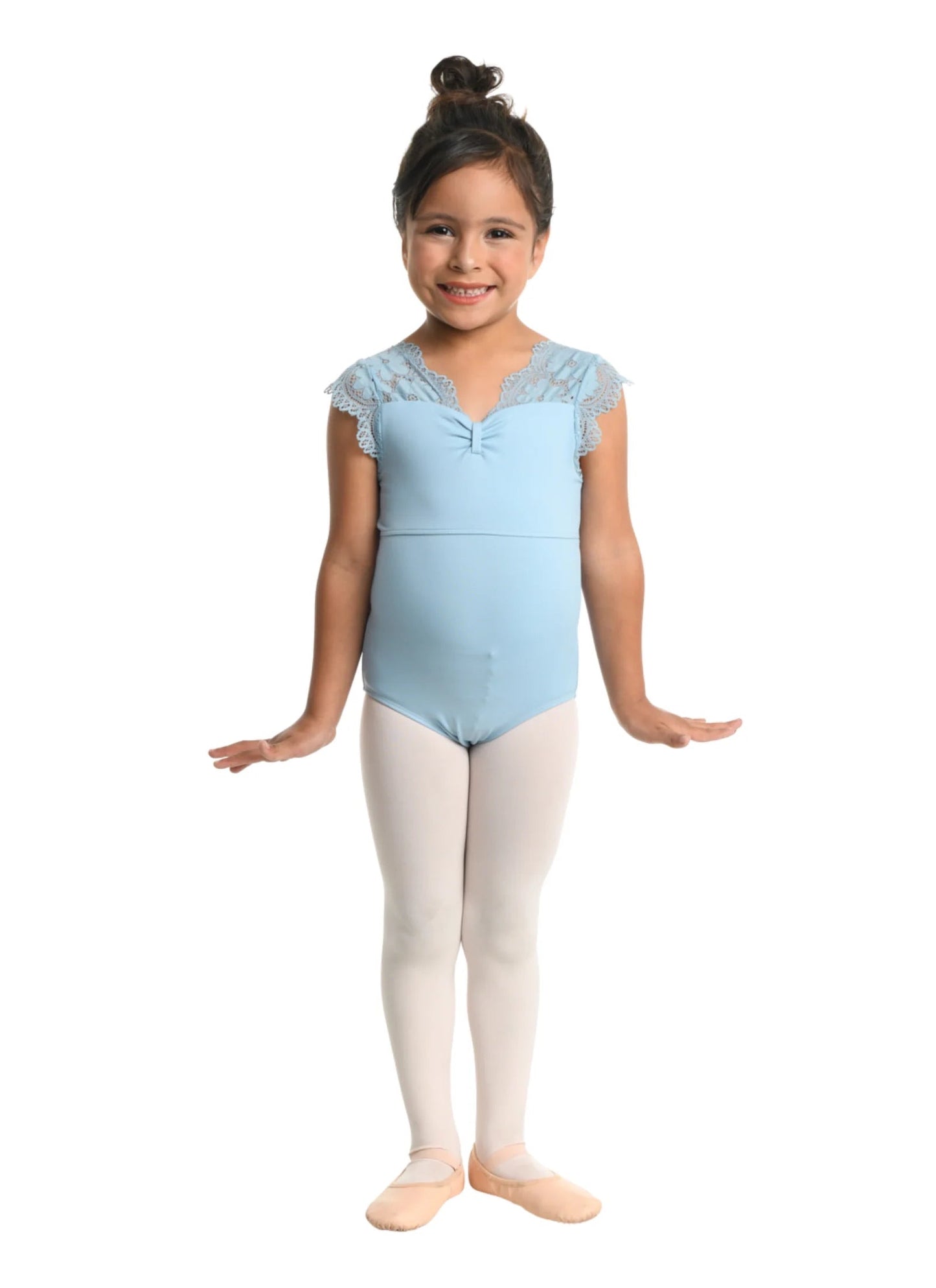 Girls Brie Scalloped Lace Leotard