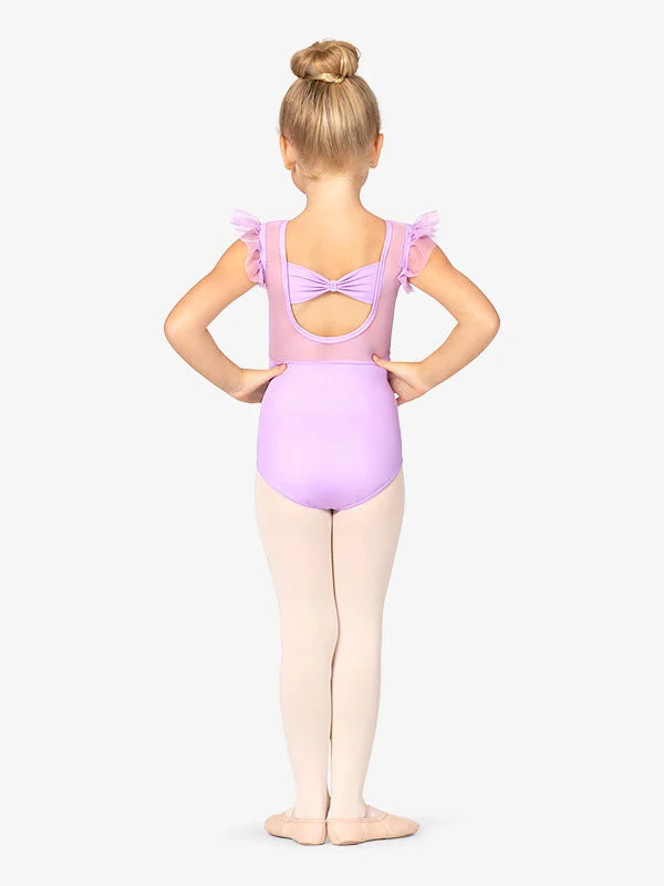 Girls Ruffle Sleeve Tank Leotard