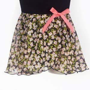 Girls Pink Neon Floral Mock Wrap