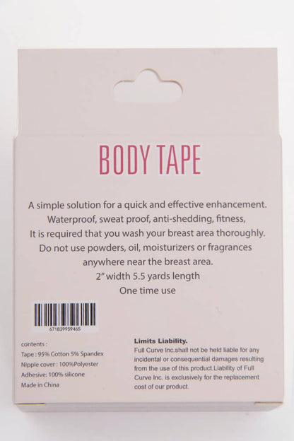 Waterproof Cotton Spandex Body Tape for Women: Beige
