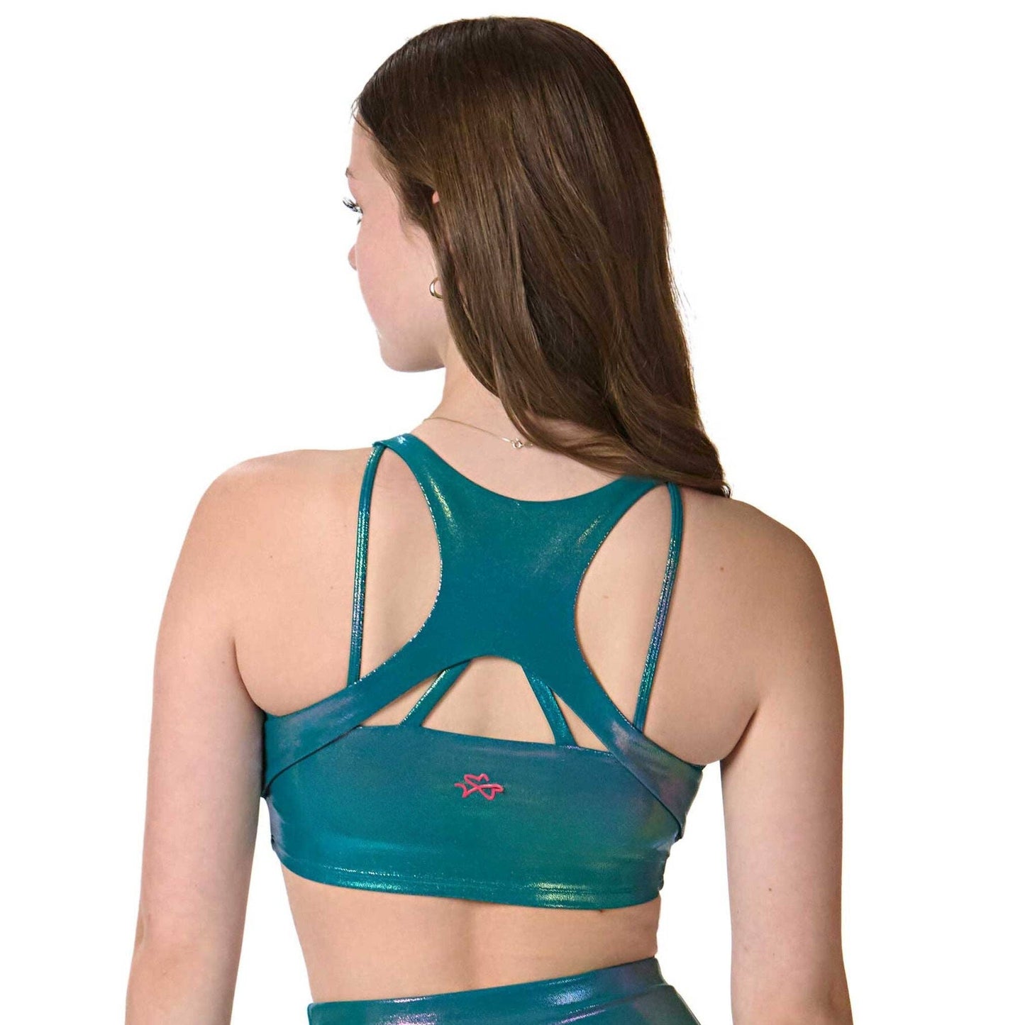 Girls Ignite Emerald V-Neck Crop Top