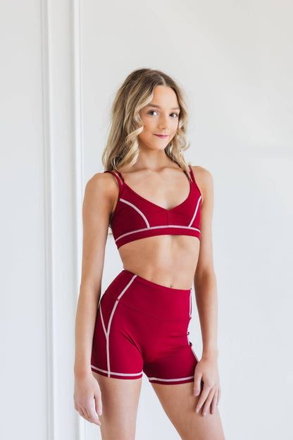Girls Uptown Top - Dark Cherry