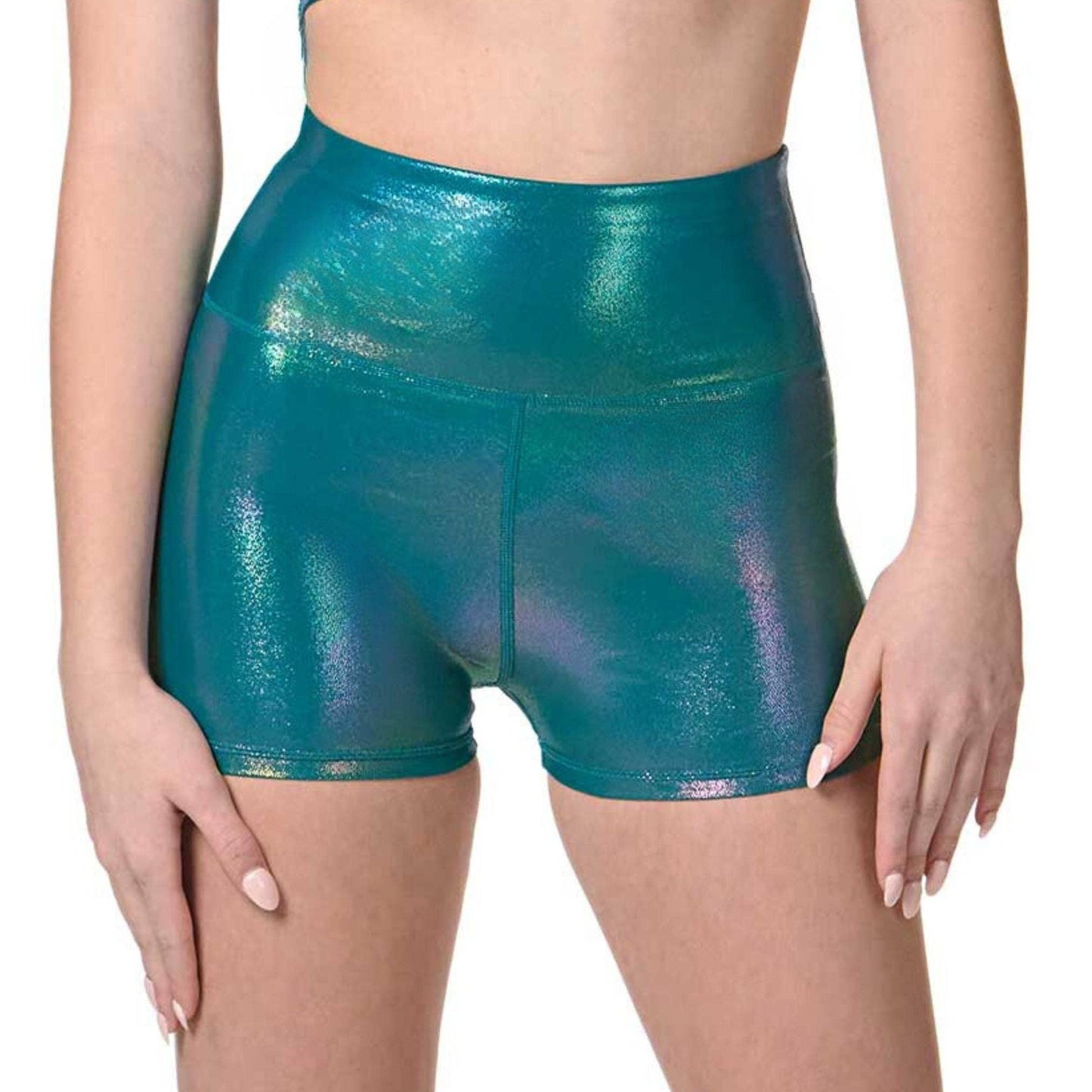 Girls Ignite Emerald Compression Shorts