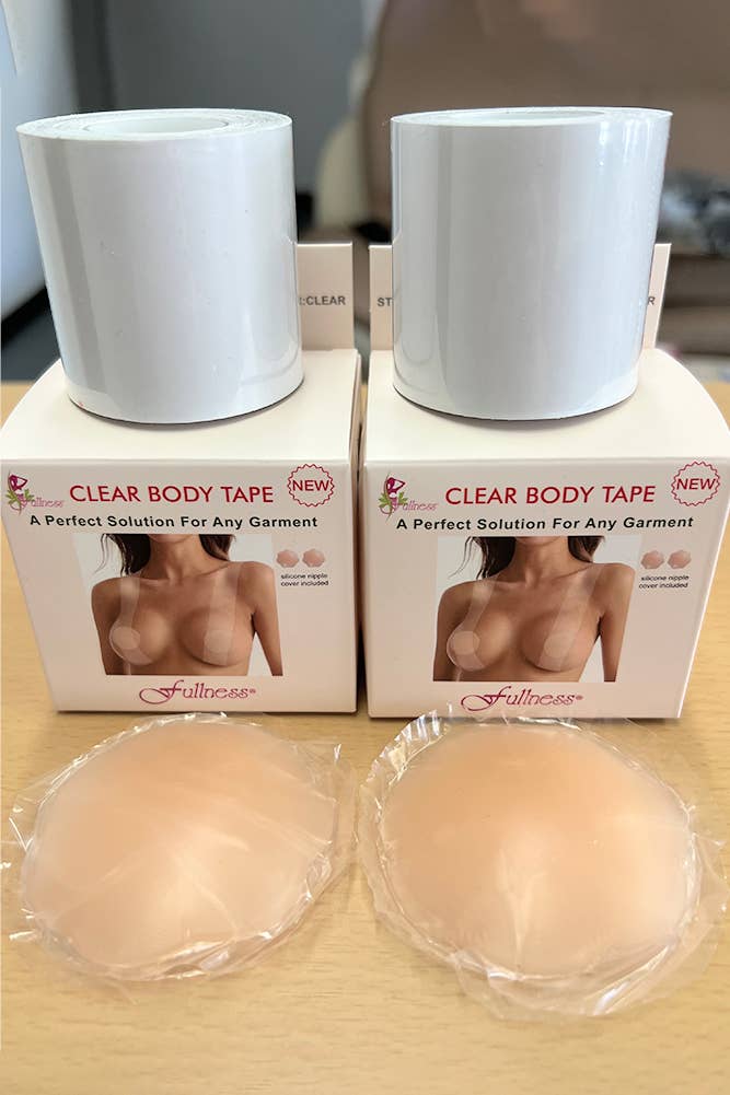Waterproof Cotton Spandex Body Tape for Women: Beige