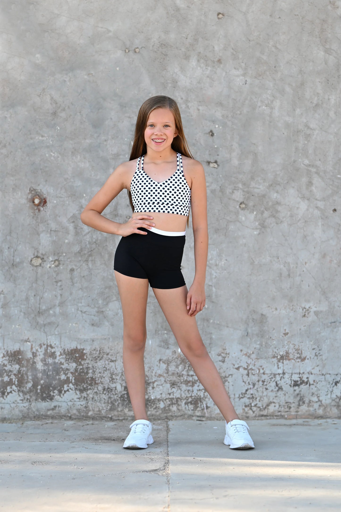 Girls Polka Dot Crop Top