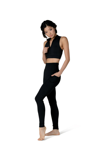 Ladies Brooklyn Zip Up Crop Top