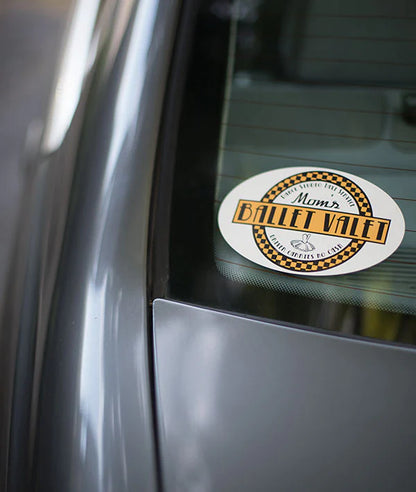 "Mom's Ballet Valet" Removable Car Sticker