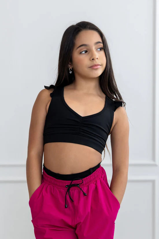 Girls Ruchie Ruffle Crop Top