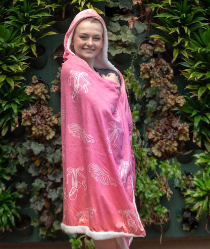 Pointe Shoes & Tutus Hooded Blanket