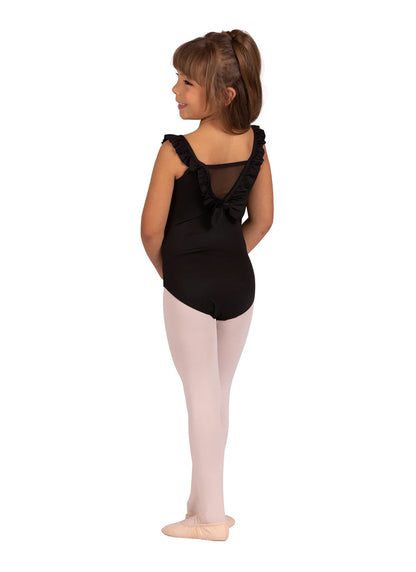 Girls Babe Ruffle Neck Leotard
