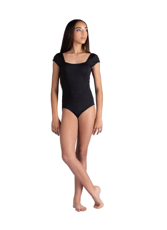 Ladies Anyah Square Neck Seamed Leotard