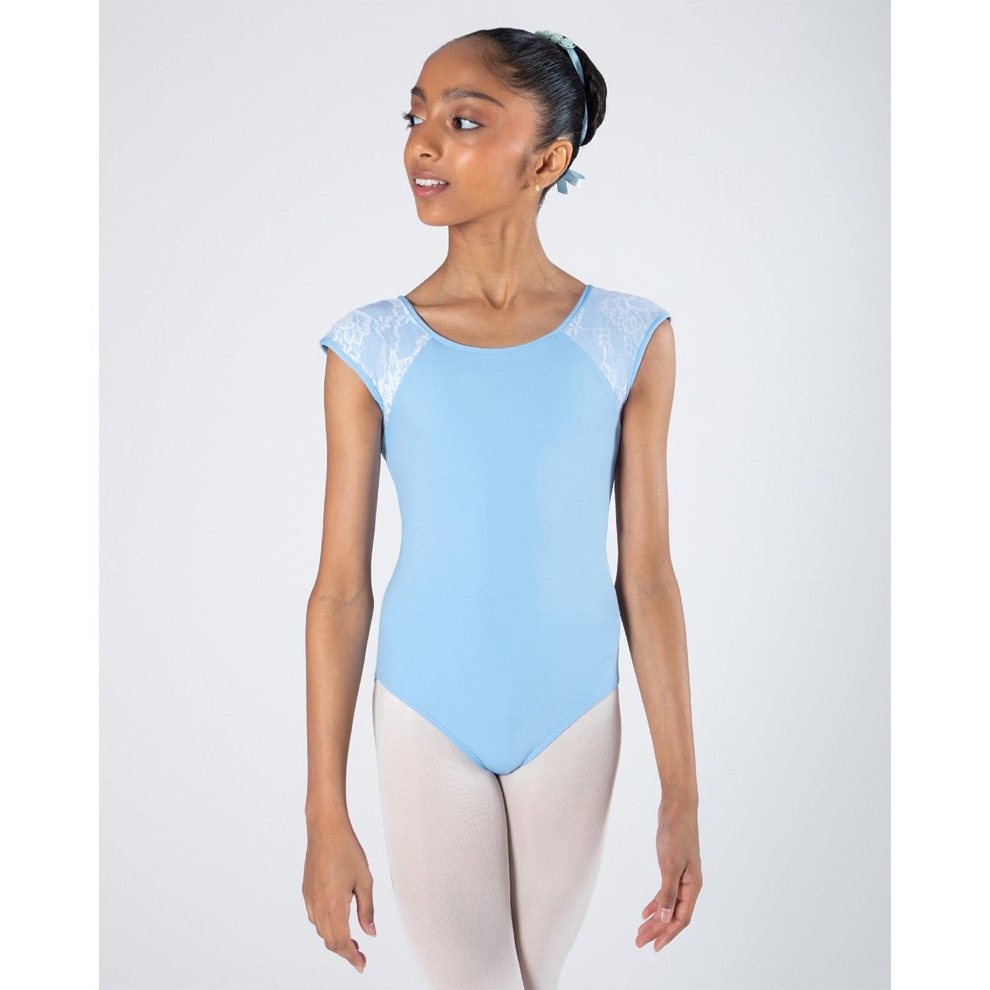 Girls Mila Cross-Back Lace Leotard