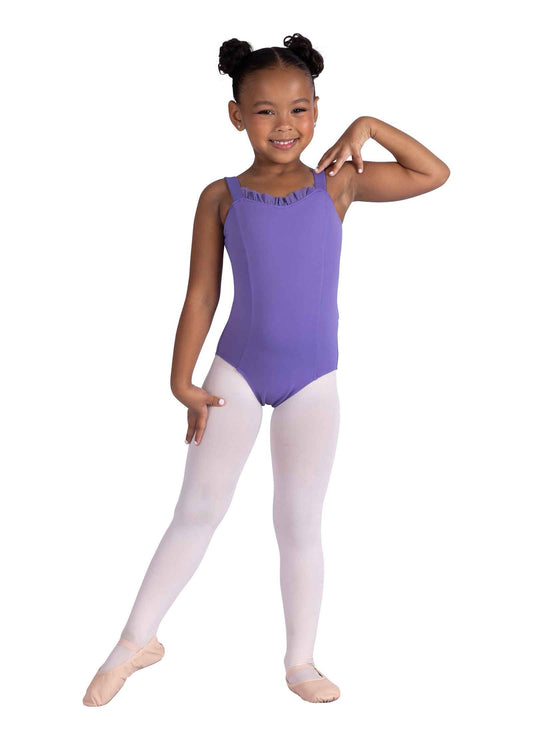 Girls Kaia Ruffle Strap Cami Leotard