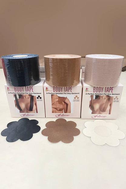Waterproof Cotton Spandex Body Tape for Women: Beige