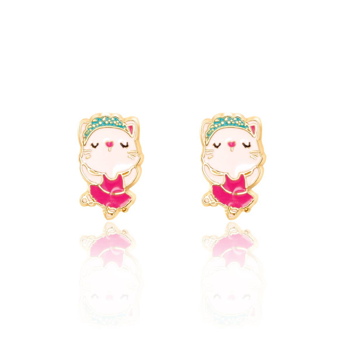 Ballerina Kitty Cutie Stud Earrings