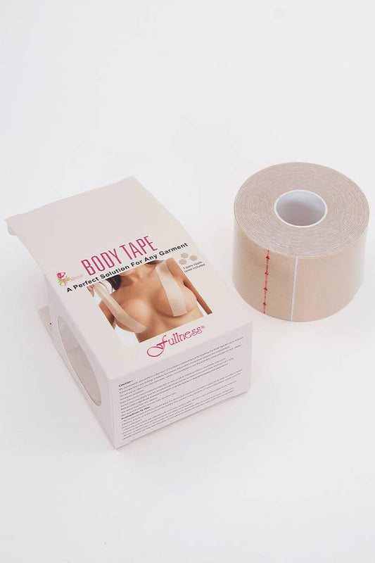 Waterproof Cotton Spandex Body Tape for Women: Beige